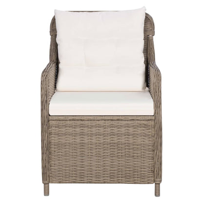 Sedie Da Esterno Con Cuscini 2 Pz In Polyrattan Marrone