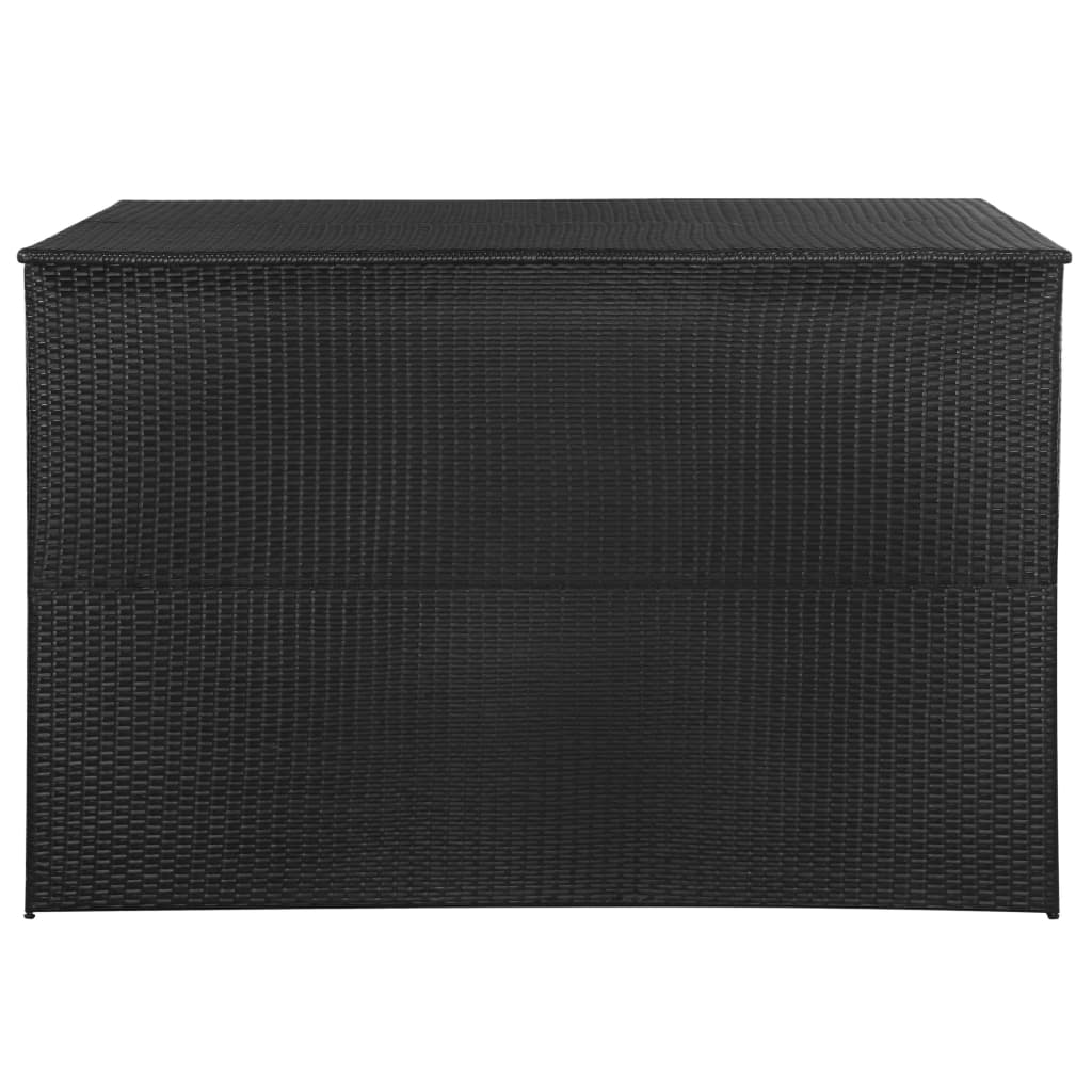 Baule Da Giardino Nero 150x100x100 Cm In Polyrattan