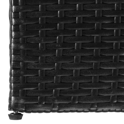 Baule Da Giardino Nero 150x100x100 Cm In Polyrattan