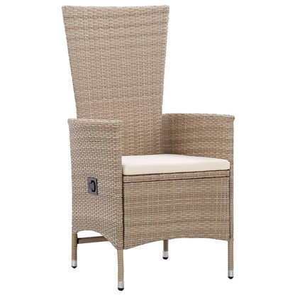 Sedie Da Esterno 2 Pz Con Cuscini In Polyrattan Beige