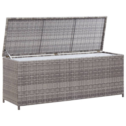 Baule Da Giardino Grigio 120x50x60 Cm In Polyrattan