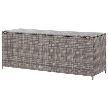 Baule Da Giardino Grigio 120x50x60 Cm In Polyrattan