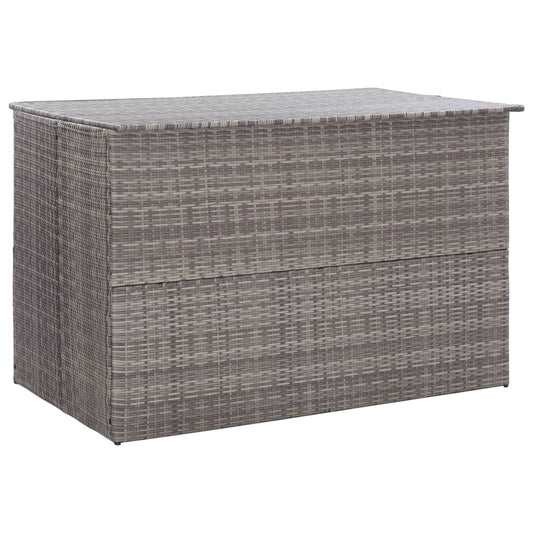 Baule Da Giardino Grigio 150x100x100 Cm In Polyrattan