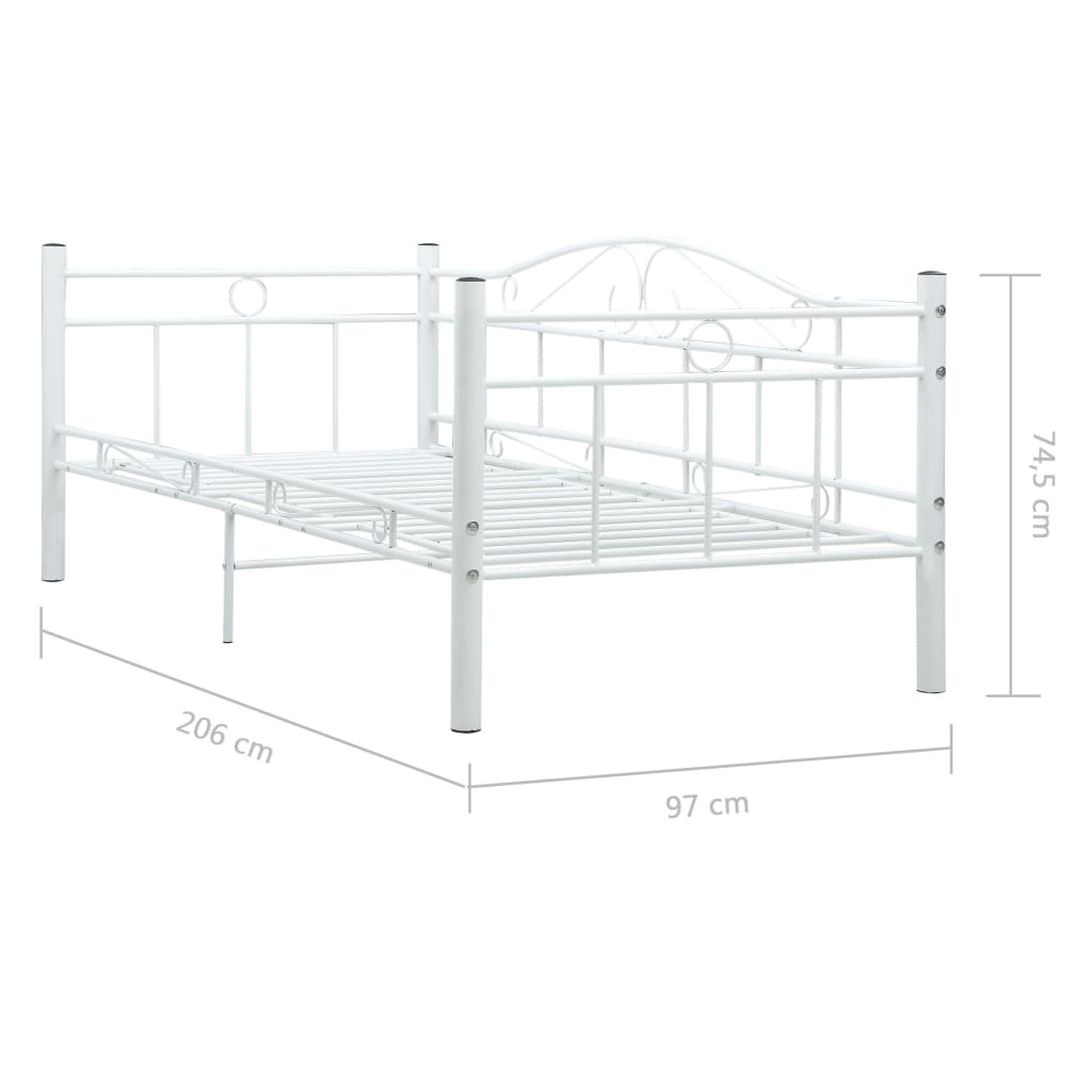 Telaio Divano Letto Bianco In Metallo 90x200 cm