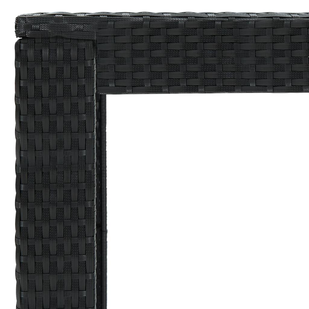 Tavolo Da Bar Da Giardino Nero 100x60,5x110,5 Cm Polyrattan