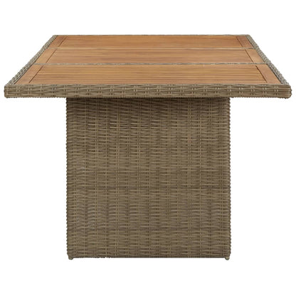 Tavolo Da Giardino Marrone 200x100x74 Cm In Polyrattan