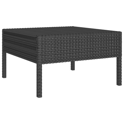 Set Divani Da Giardino 3 Pz Con Cuscini In Polyrattan Nero