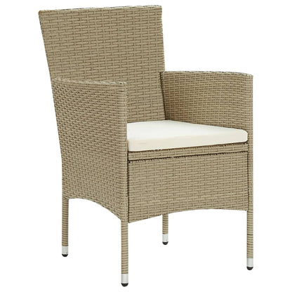 Sedie Da Pranzo Per Giardino 2 Pz In Polyrattan Beige