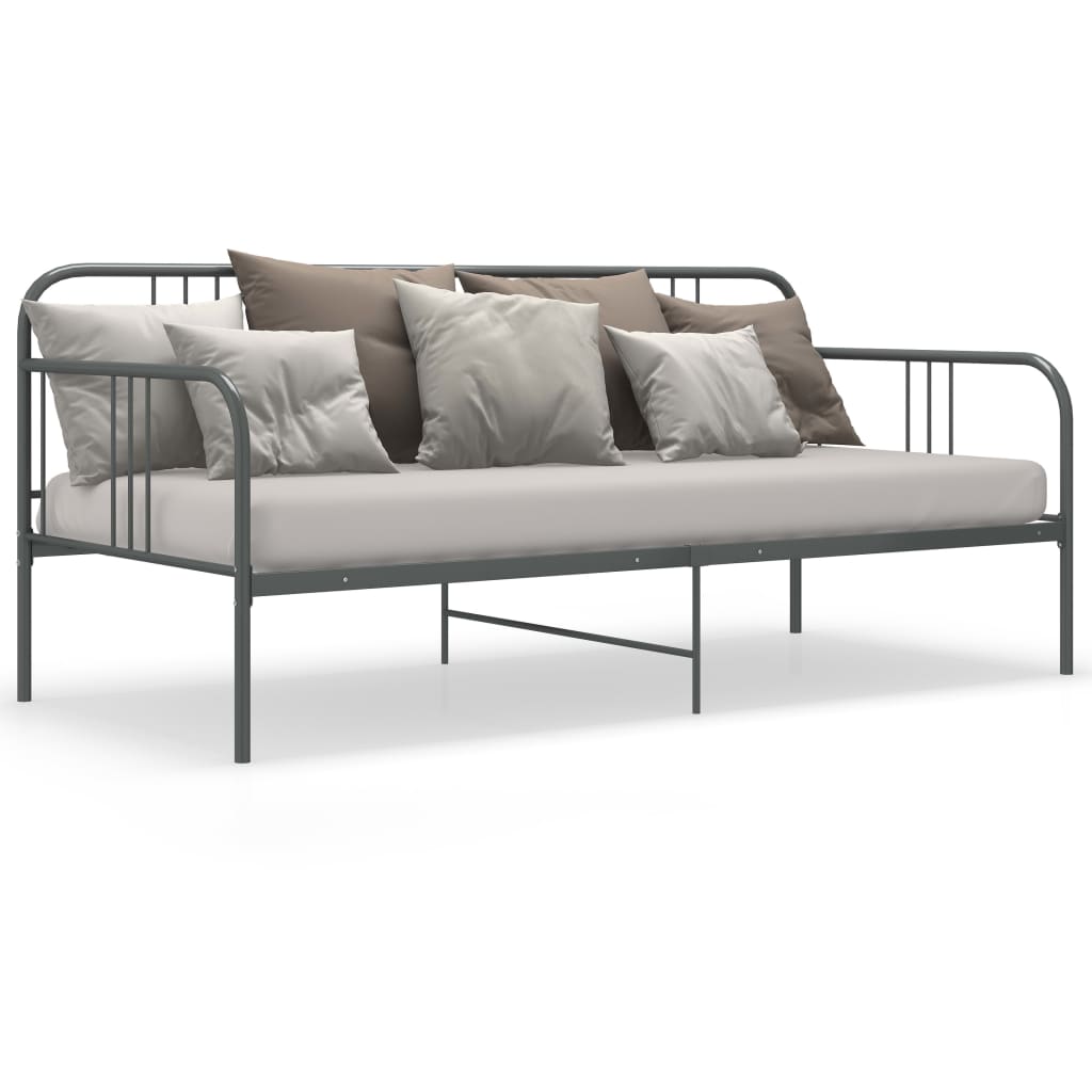 Divano Letto Grigio In Metallo 90x200 cm