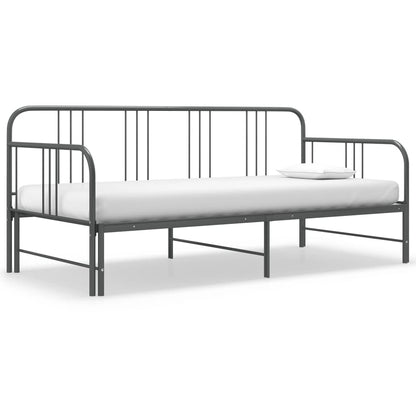 Telaio Divano Letto Estraibile Grigio In Metallo 90x200 cm