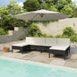 Set Divani Da Giardino 6 Pz Con Cuscini In Polyrattan Nero