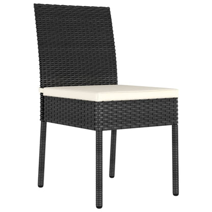 Sedie Da Pranzo Per Giardino 2 Pz In Polyrattan Nero