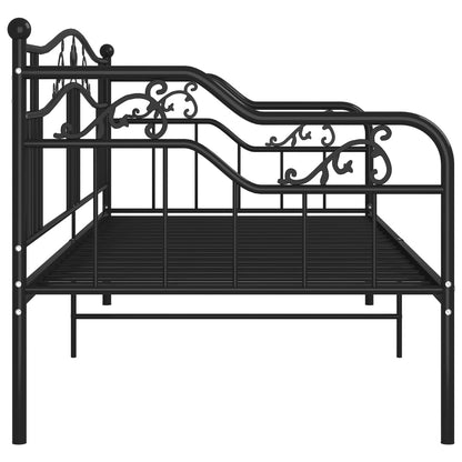 Divano Letto Telaio Nero In Metallo 90x200 cm