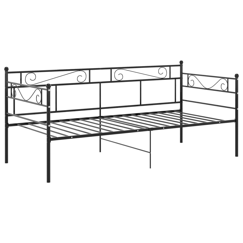 Divano Letto Telaio Nero In Metallo 90x200 cm