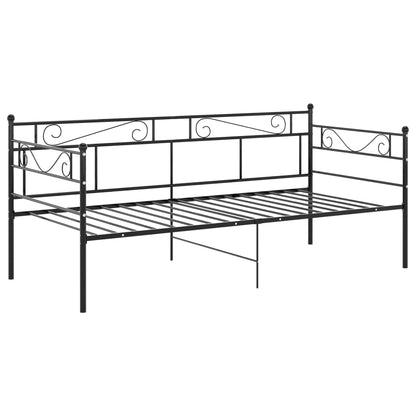 Divano Letto Telaio Nero In Metallo 90x200 cm