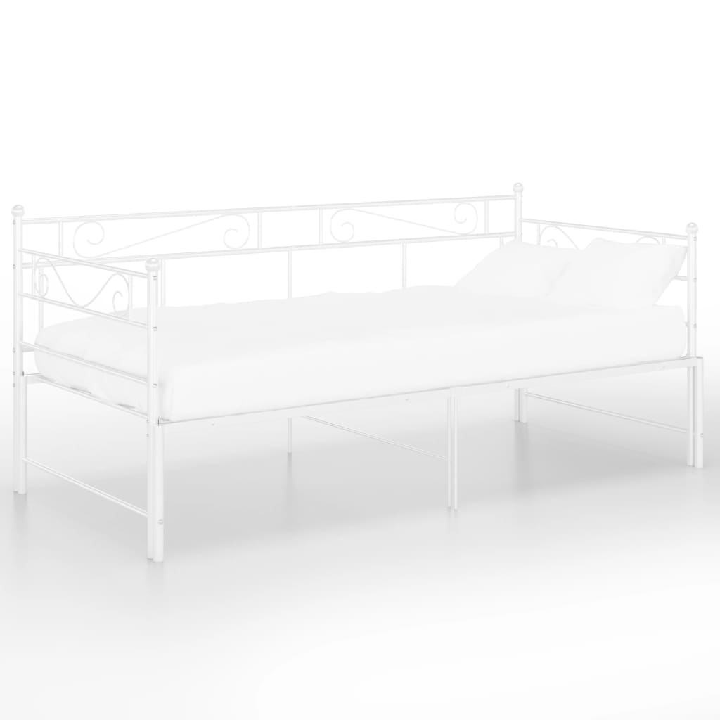 Telaio Divano Letto Estraibile Bianco In Metallo 90x200 cm