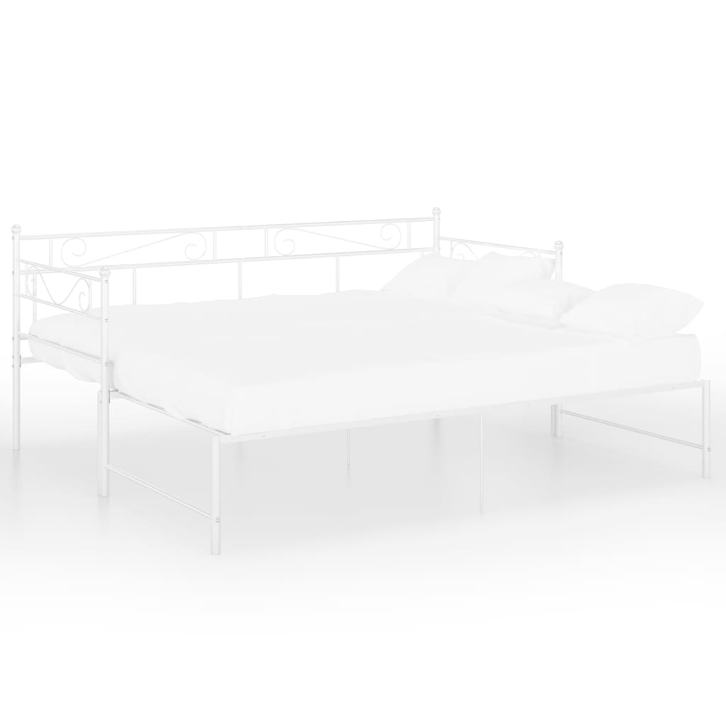 Telaio Divano Letto Estraibile Bianco In Metallo 90x200 cm