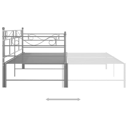 Telaio Divano Letto Estraibile Grigio In Metallo 90x200 cm