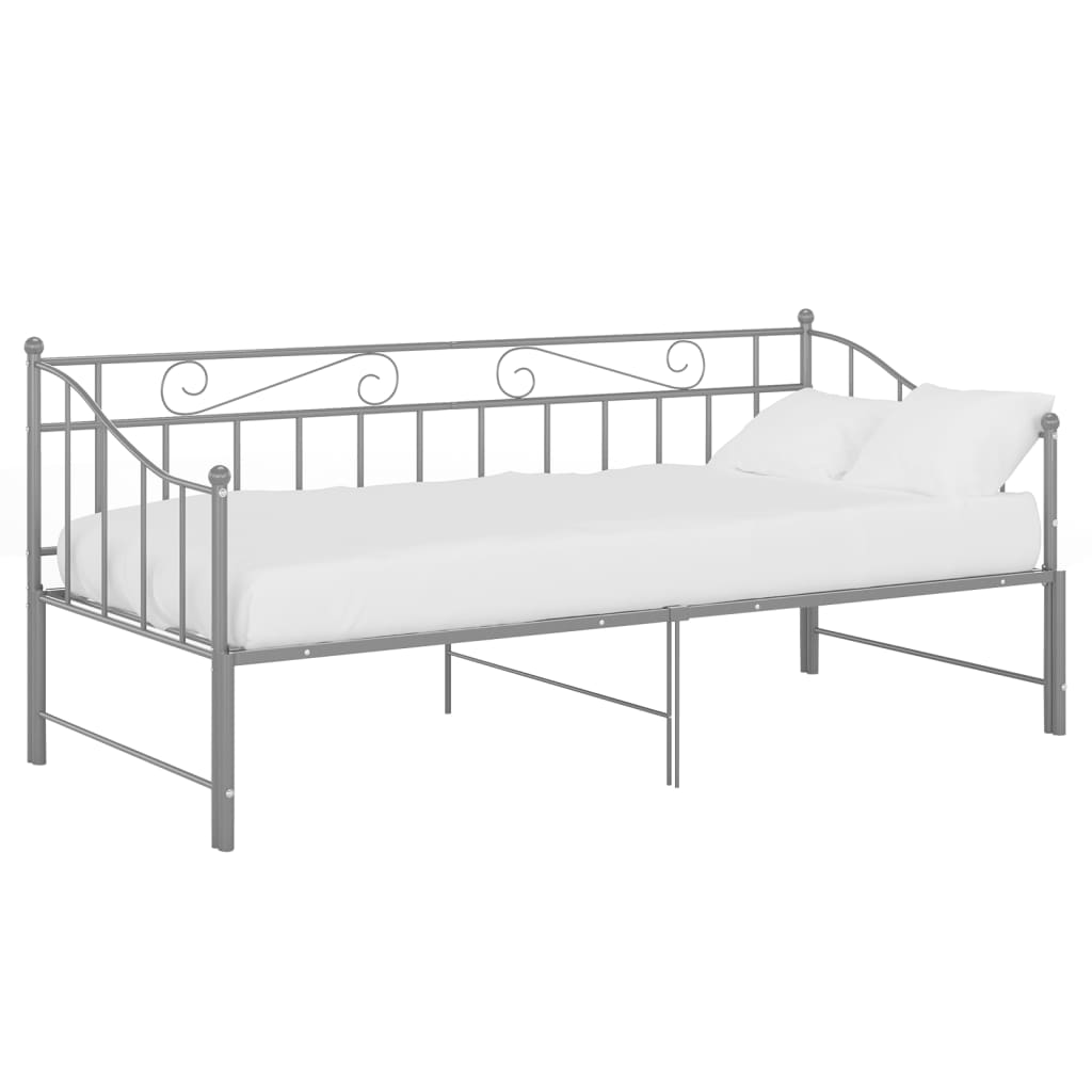 Telaio Divano Letto Estraibile Grigio In Metallo 90x200 cm