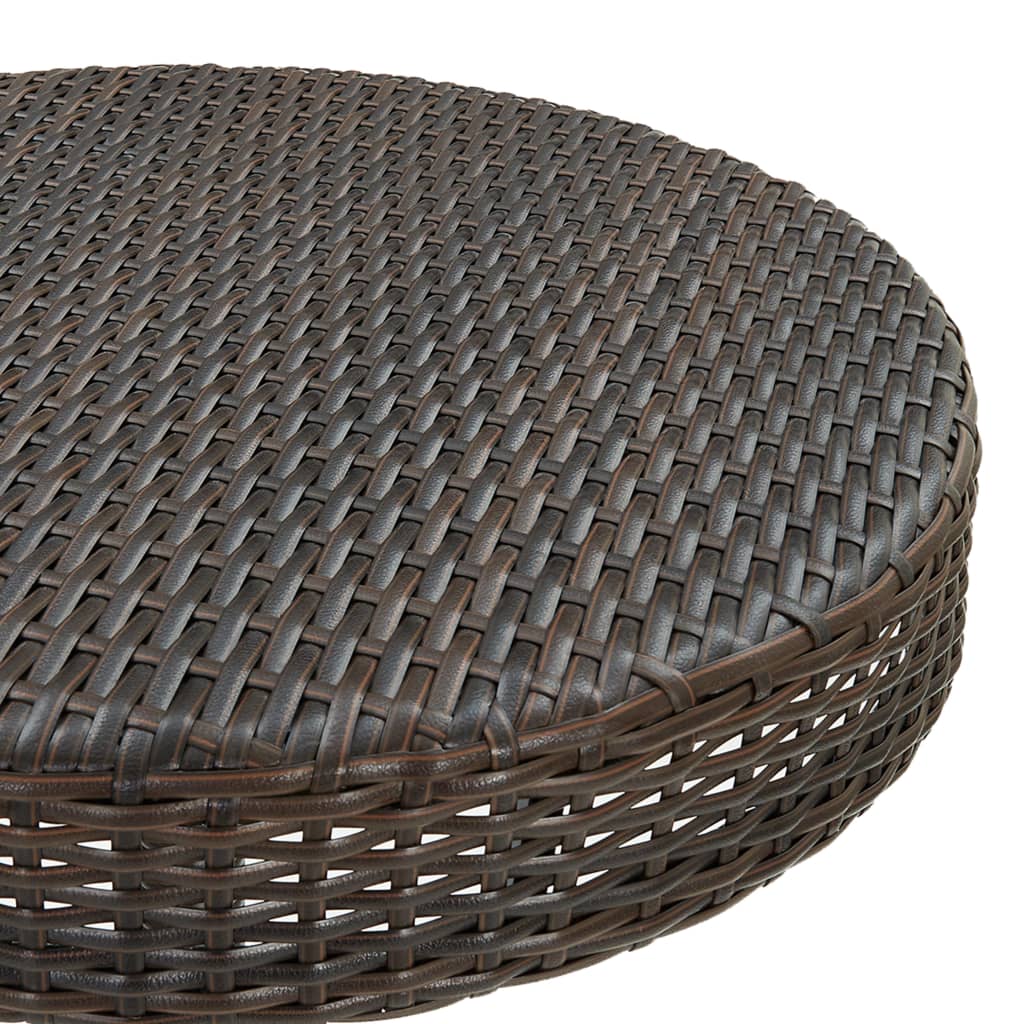 Set Da Bar Da Giardino 5 Pz Con Cuscini In Polyrattan Marrone