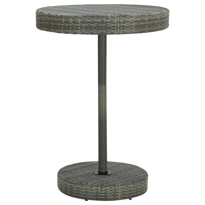 Set Da Bar Da Giardino 5 Pz Con Cuscini In Polyrattan Grigio