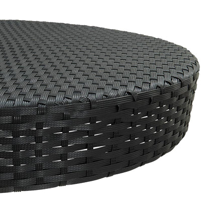 Set Bar Da Giardino 5 Pz In Polyrattan Nero