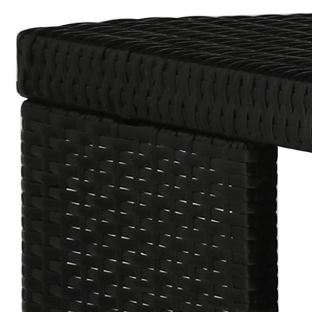 Set Da Bar Da Giardino 5 Pz Con Cuscini In Polyrattan Nero