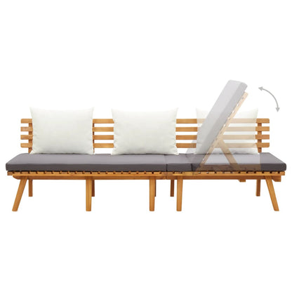 Divano Letto Da Giardino 200x65 Cm In Legno Massello Di Acacia