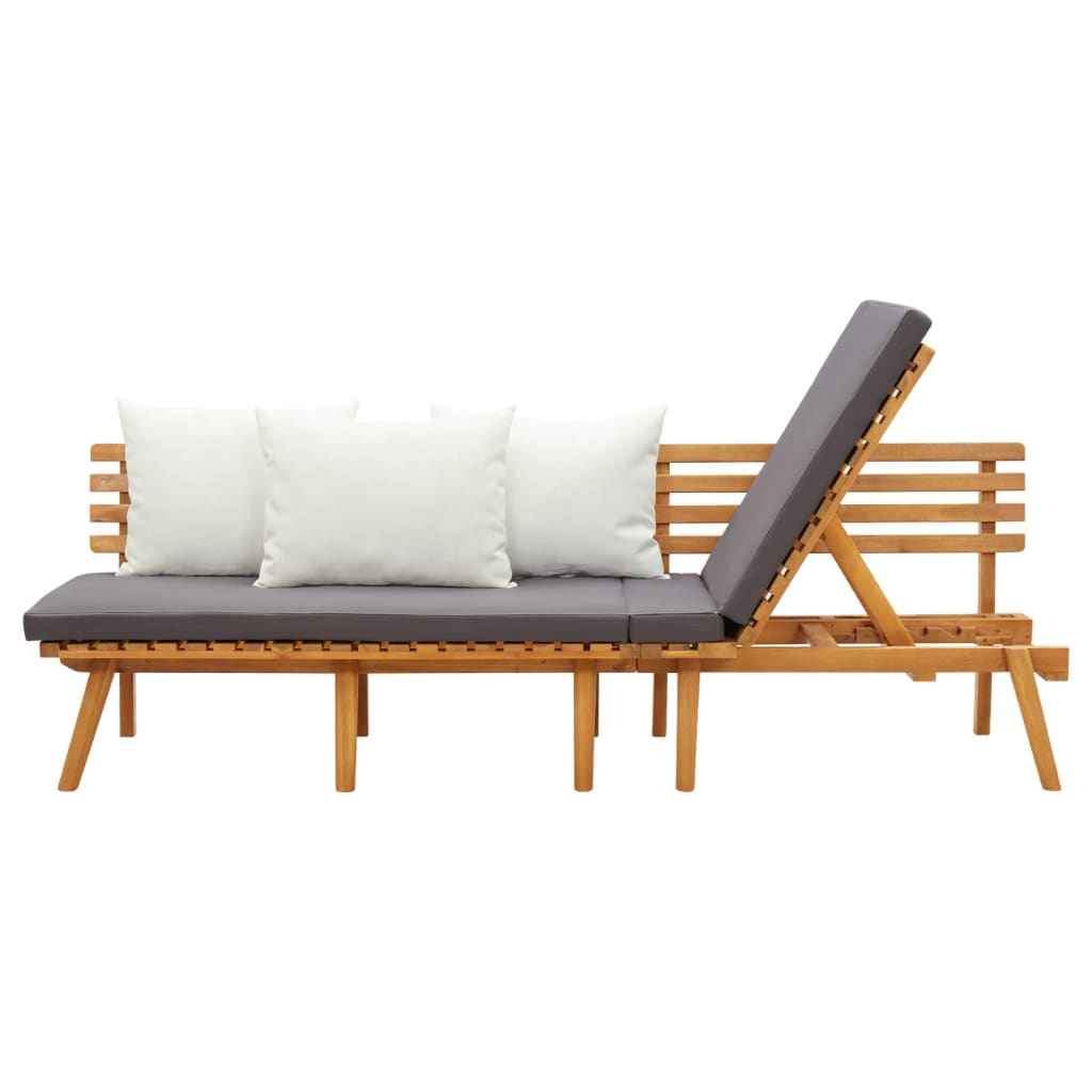 Divano Letto Da Giardino 200x65 Cm In Legno Massello Di Acacia