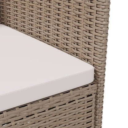 Sedie Da Giardino Con Cuscini 2 Pz In Polyrattan Beige