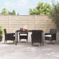 Sedie Da Giardino Con Cuscini 4 Pz In Polyrattan Nere