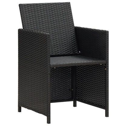 Sedie Da Giardino 4 Pz In Polyrattan Nero