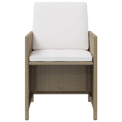 Sedie Da Giardino Con Sgabelli 2 Pz In Polyrattan Beige