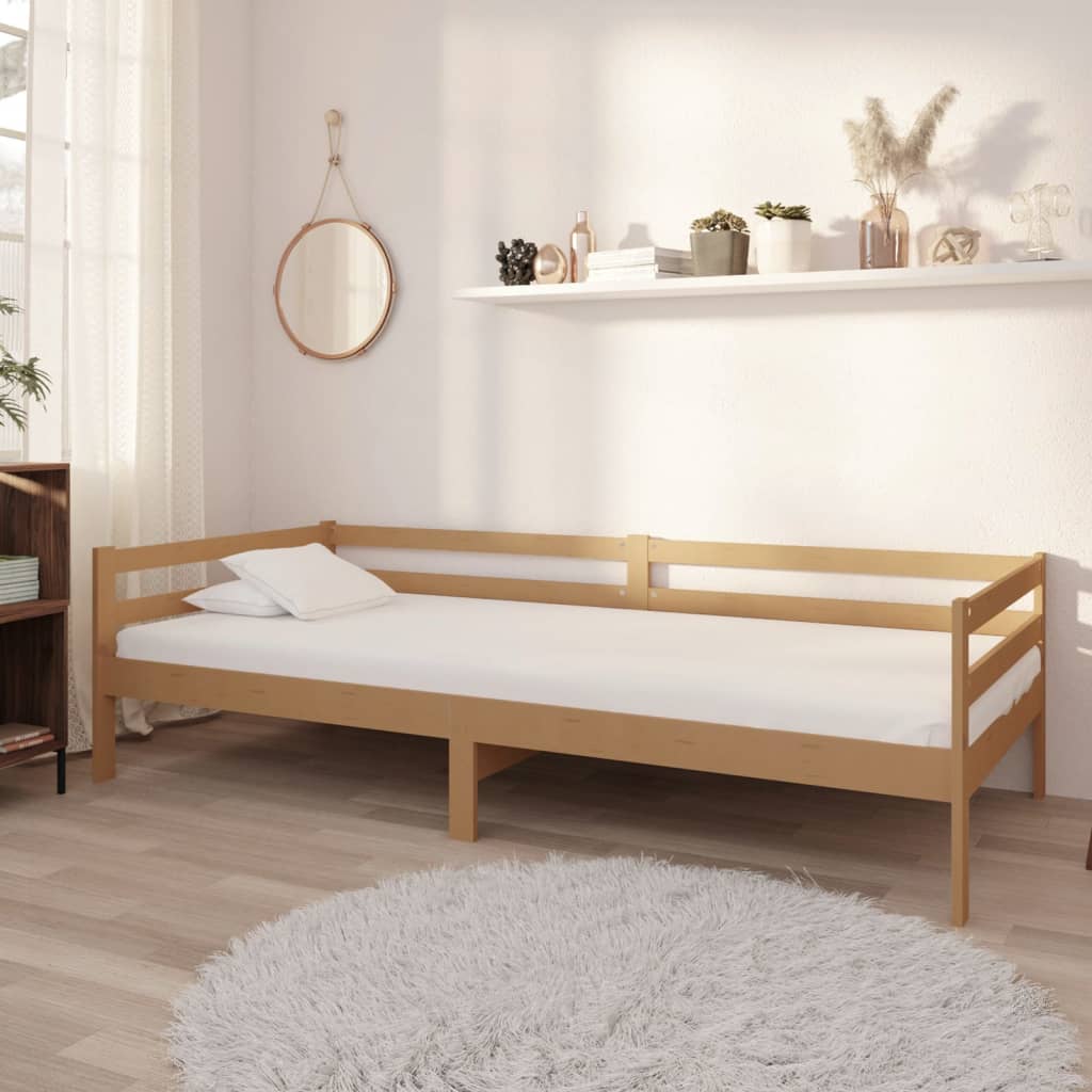 Divano Letto Con Materasso 90x200 Cm Ambra In Legno Di Pino