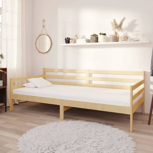 Divano Letto Con Materasso 90x200 Cm Legno Massello Di Pino