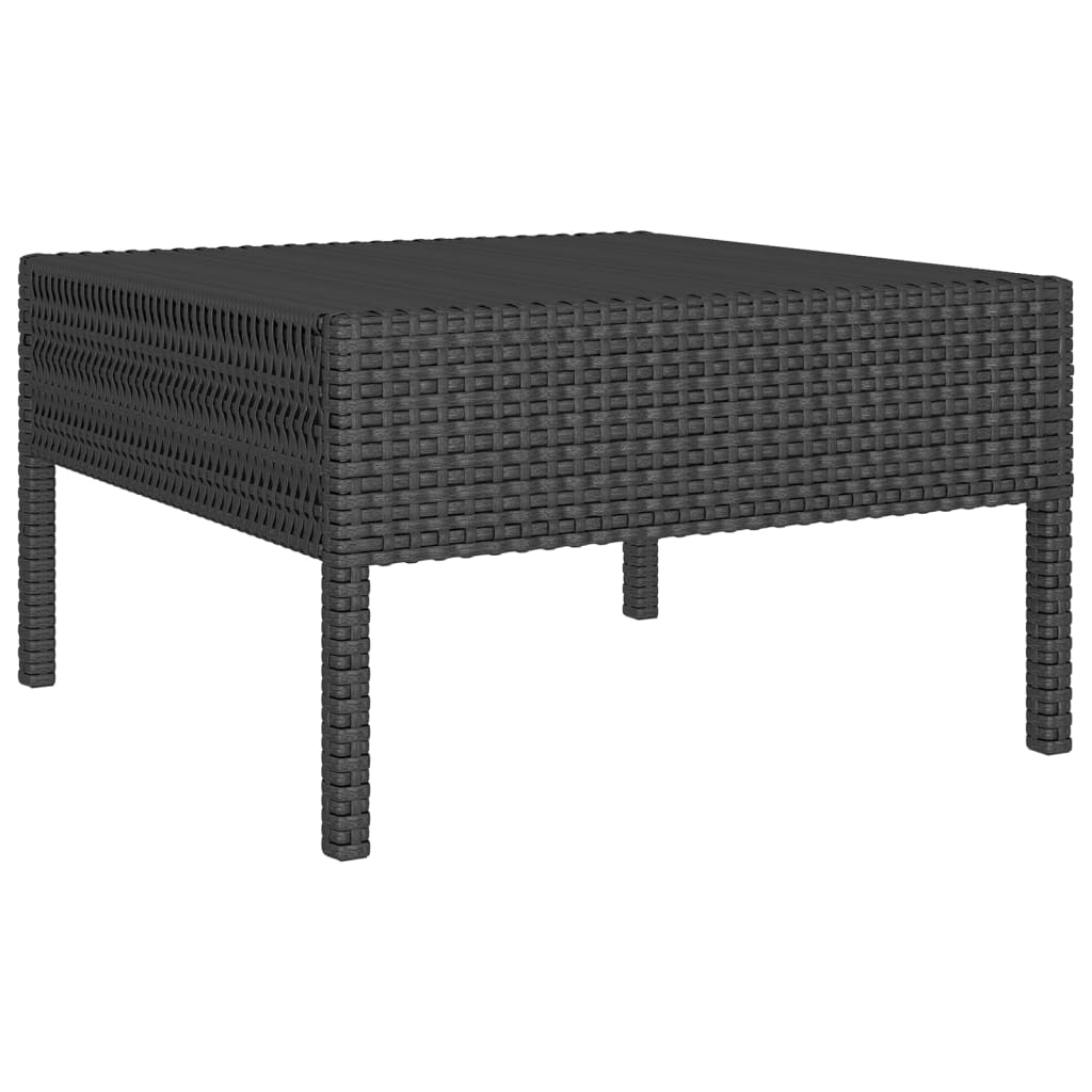 Set Divani Da Giardino 6 Pz Con Cuscini In Polyrattan Nero