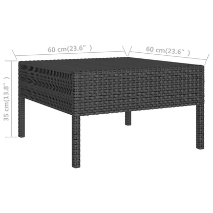 Set Divani Da Giardino 6 Pz Con Cuscini In Polyrattan Nero