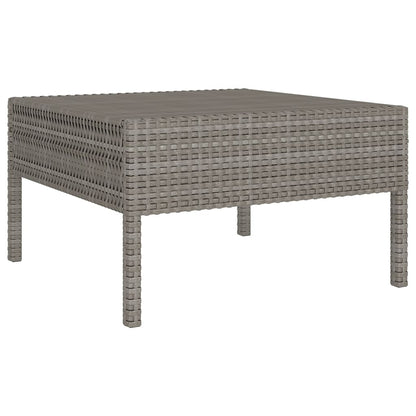 Set Divani Da Giardino 9 Pz Con Cuscini In Polyrattan Grigio