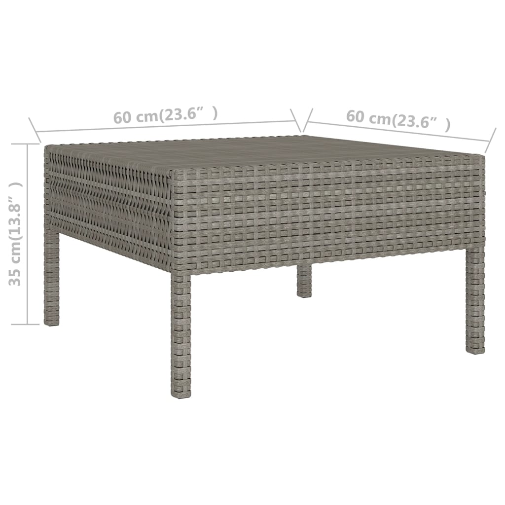 Set Divani Da Giardino 5 Pz Con Cuscini In Polyrattan Grigio