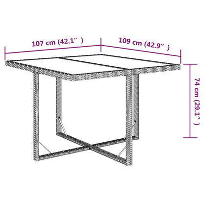 Set Da Pranzo Da Giardino 5 Pz Con Cuscini In Polyrattan Grigio