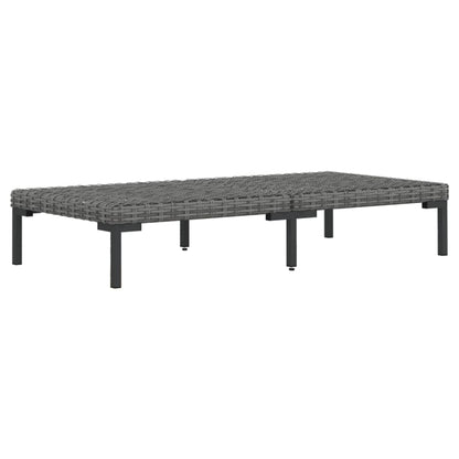 Set Divani Da Giardino 3 Pz Grigio Scuro Polyrattan Mezzo Tondo