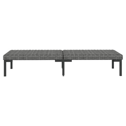 Set Divani Da Giardino 3 Pz Grigio Scuro Polyrattan Mezzo Tondo