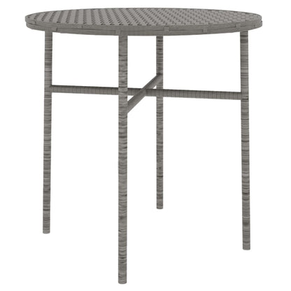 Set Mobili Da Pranzo Per Giardino 3 Pz In Polyrattan Grigio