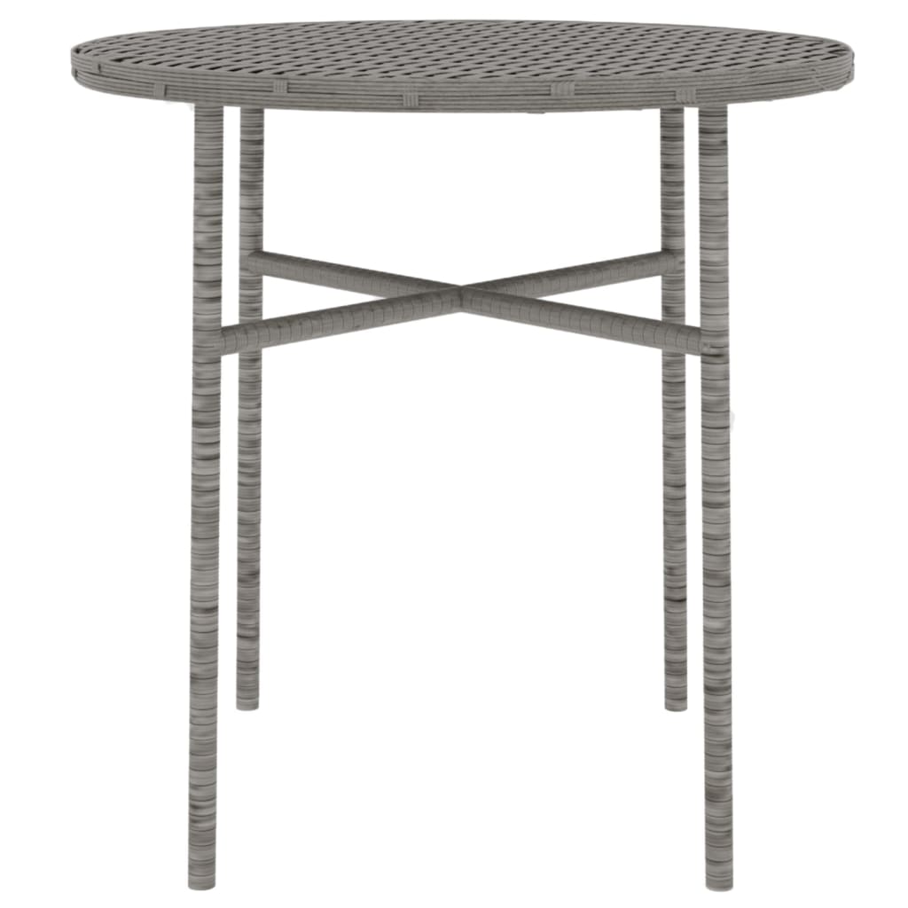 Set Mobili Da Pranzo Per Giardino 3 Pz In Polyrattan Grigio