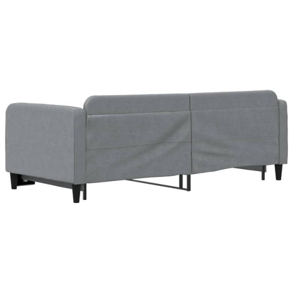 Divano Letto Con Letto Estraibile Grigio Chiaro 90x200 Tessuto