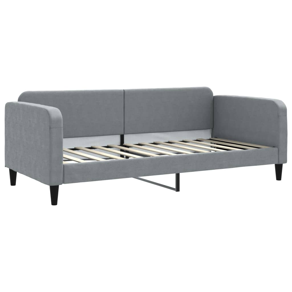 Divano Letto Con Letto Estraibile Grigio Chiaro 90x200 Tessuto