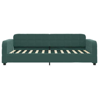 Divano Letto Con Materasso Verde Scuro 80x200 Cm In Velluto