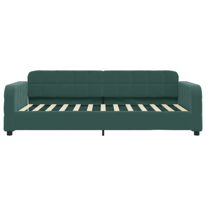 Divano Letto Con Materasso Verde Scuro 100x200 Cm In Velluto