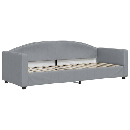 Divano Letto Con Materasso Grigio Chiaro 80x200 Cm In Tessuto