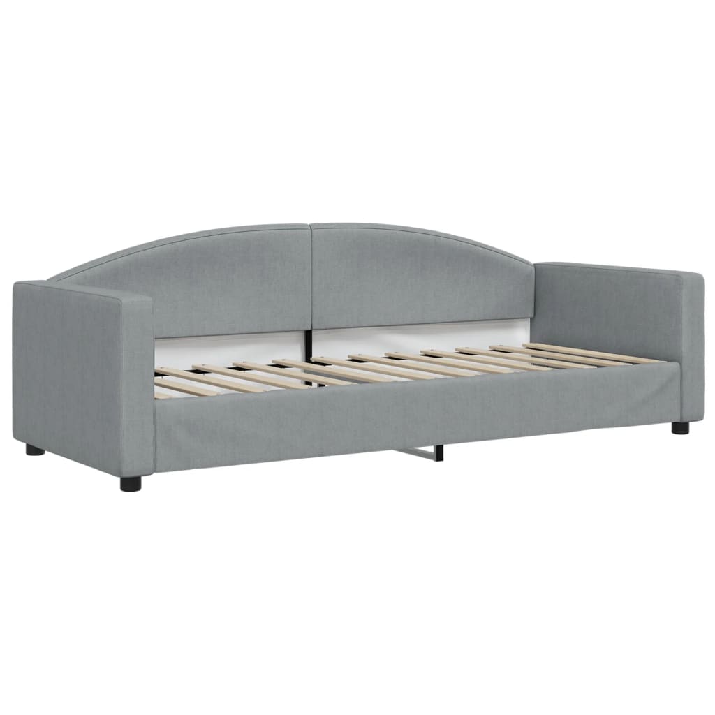 Divano Letto Estraibile Materassi Grigio Chiaro 80x200 Tessuto